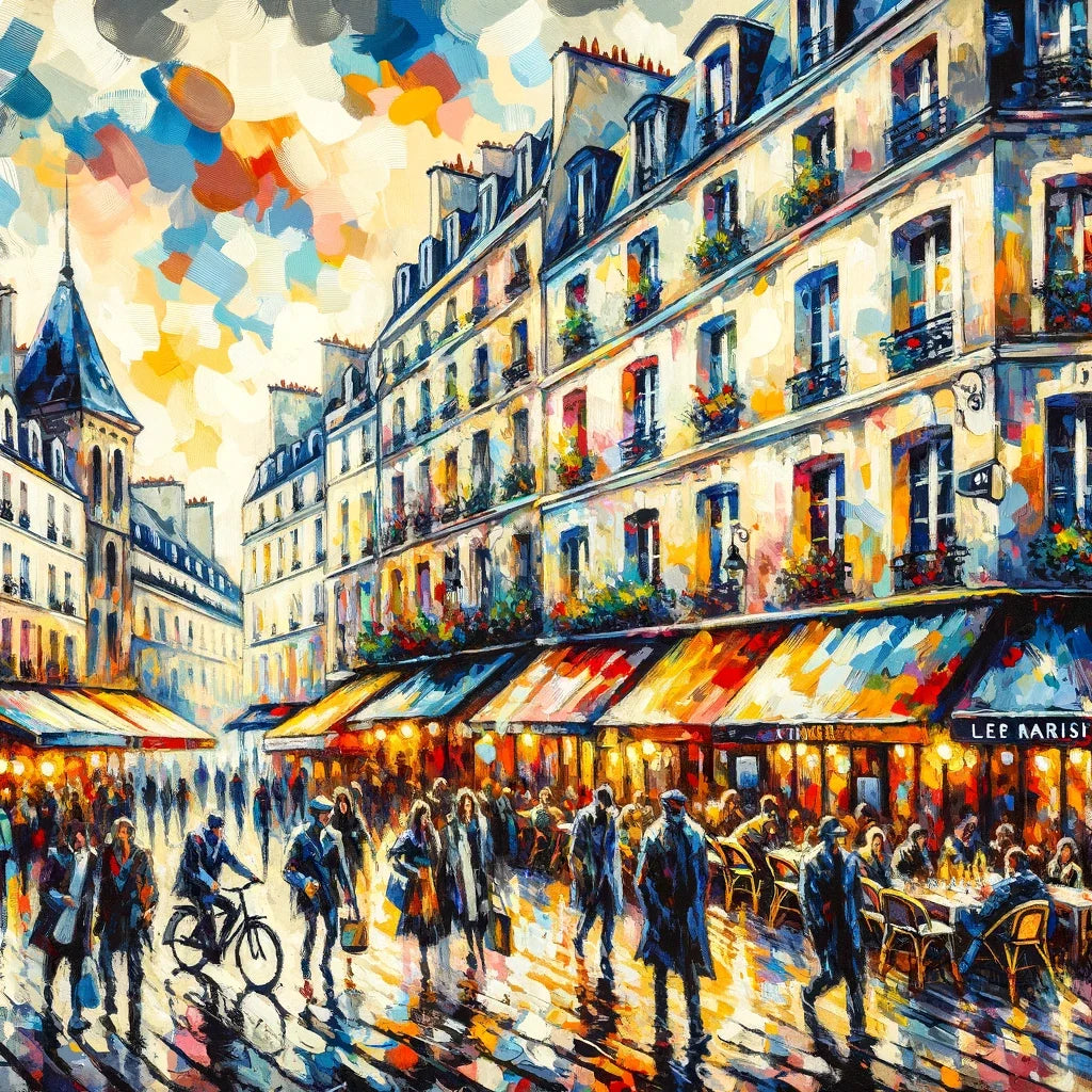 Vibrancy of Paris Le Marais Canvas
