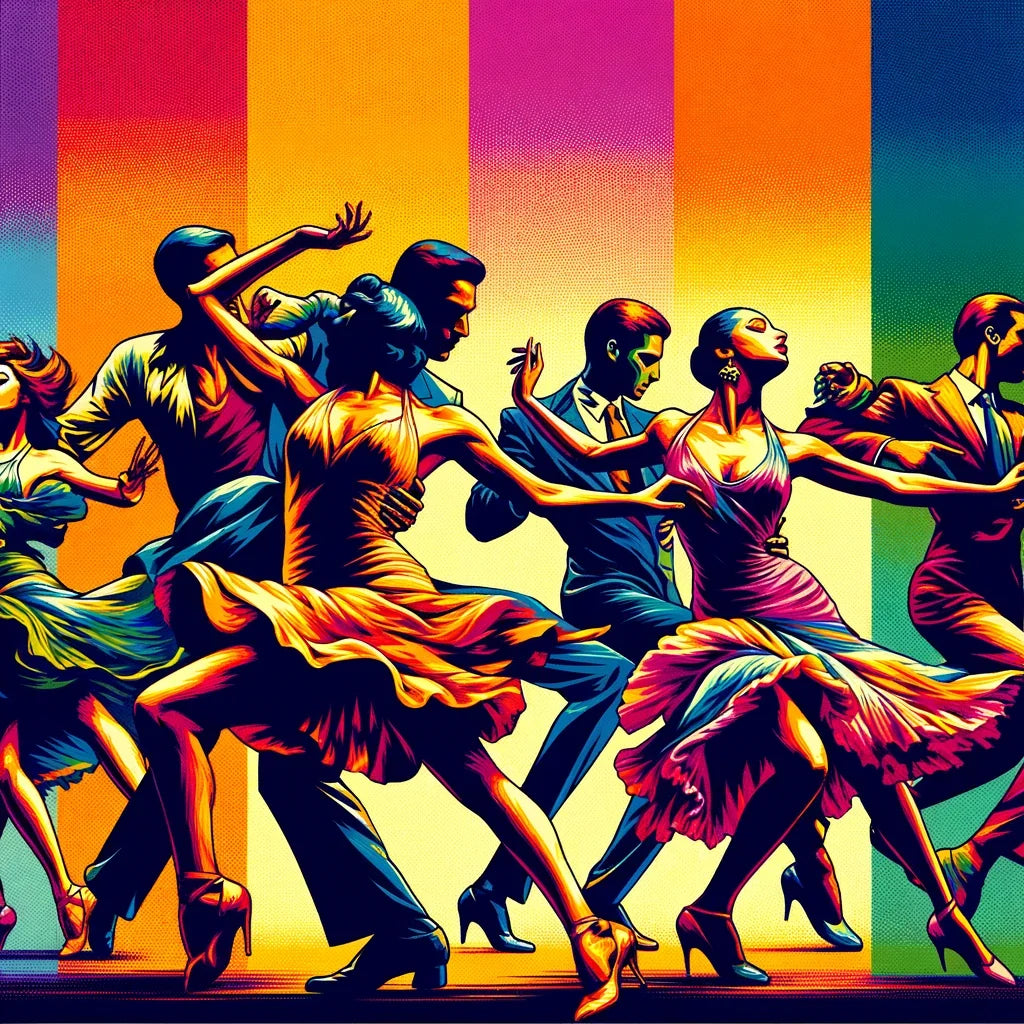 Vibrant Dance Spectrum Cotton Cushion