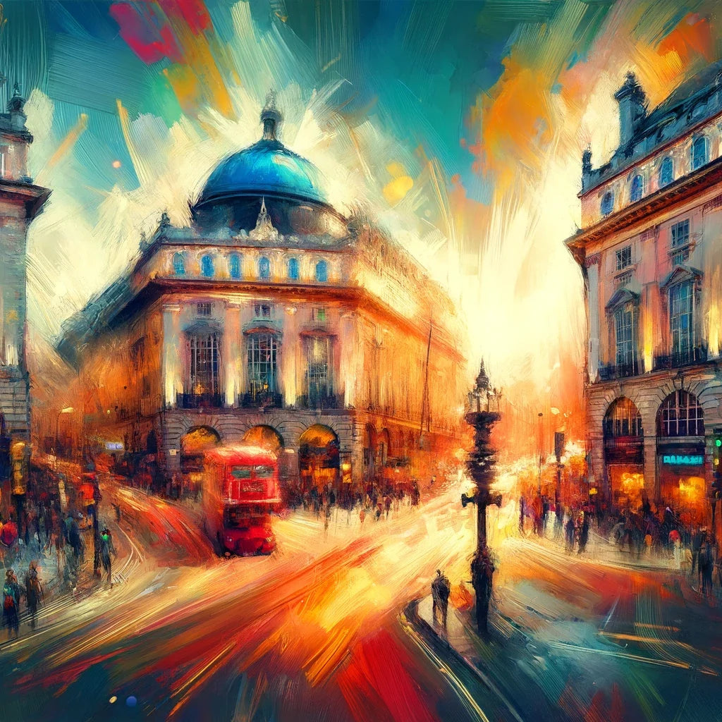 Vibrant London: Piccadilly Pulse Canvas