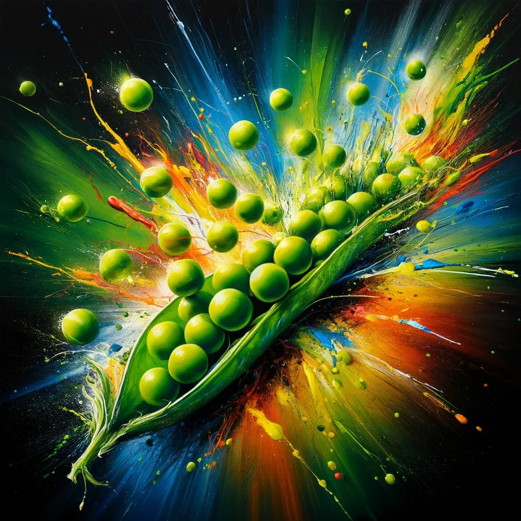 Vibrant Pea Explosion Canvas