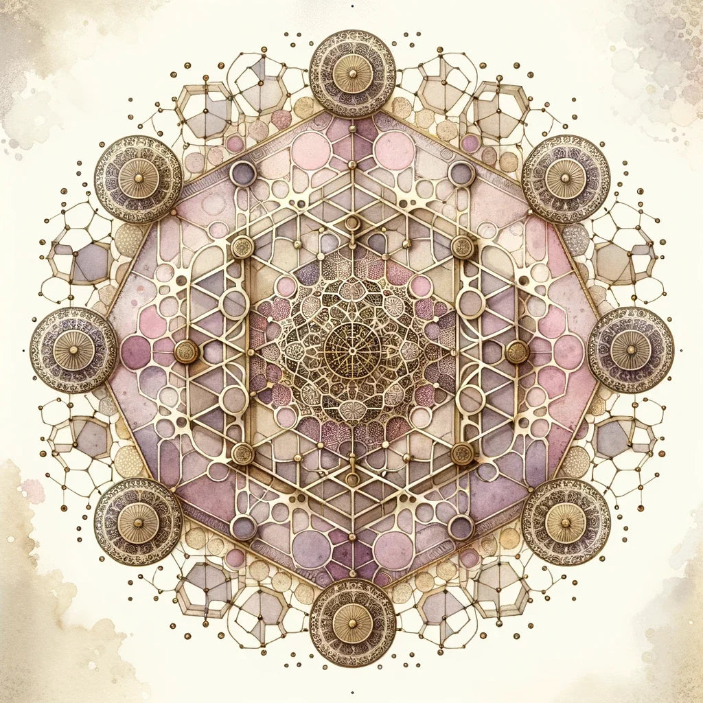 Victorian Lace Geometry Canvas