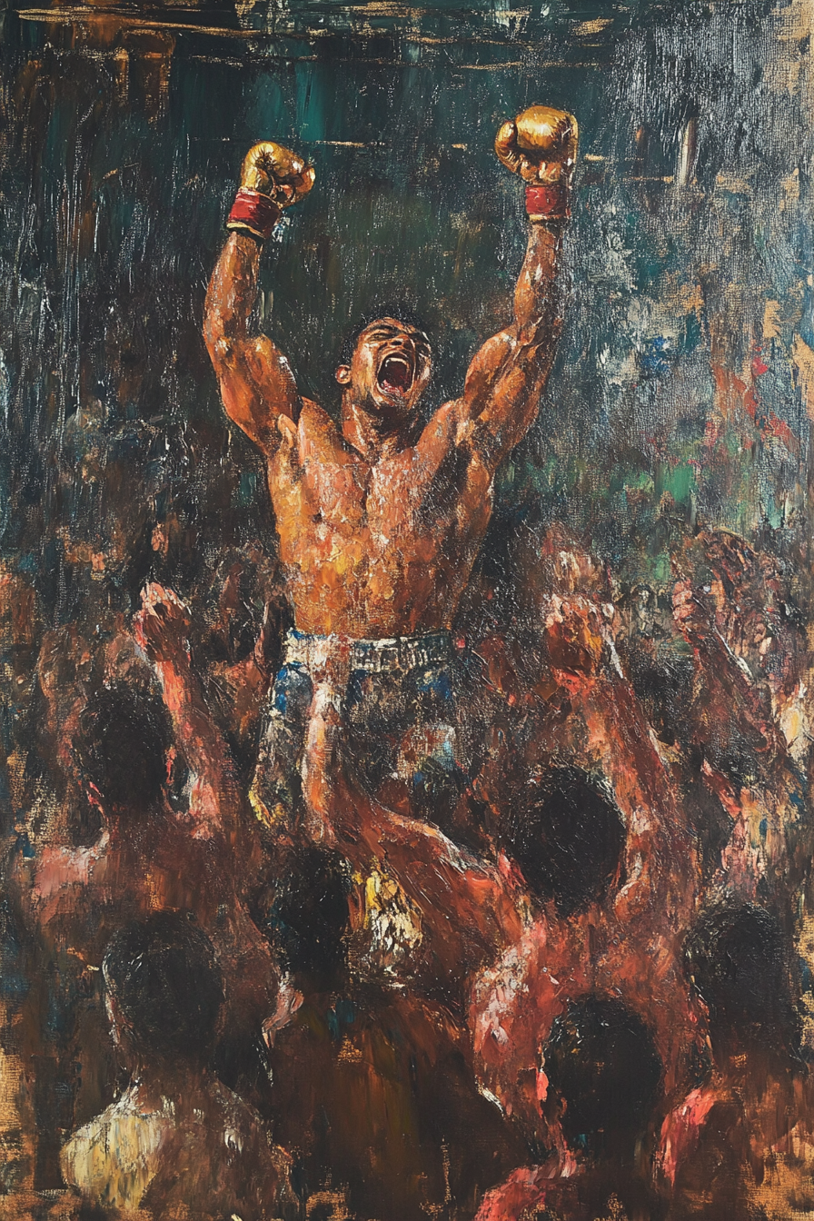Victorious Boxer Triumph Canvas