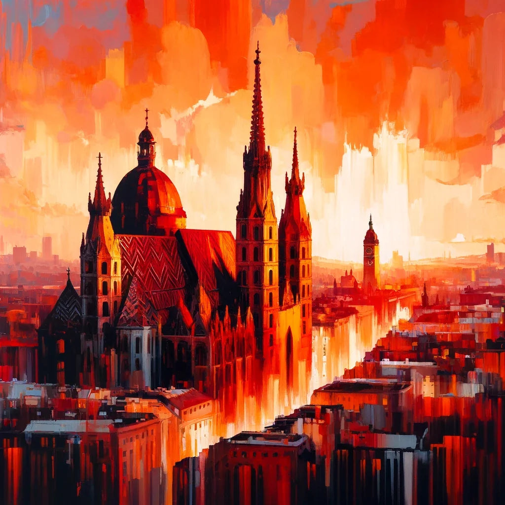 Vienna Cathedral Flame Canvas