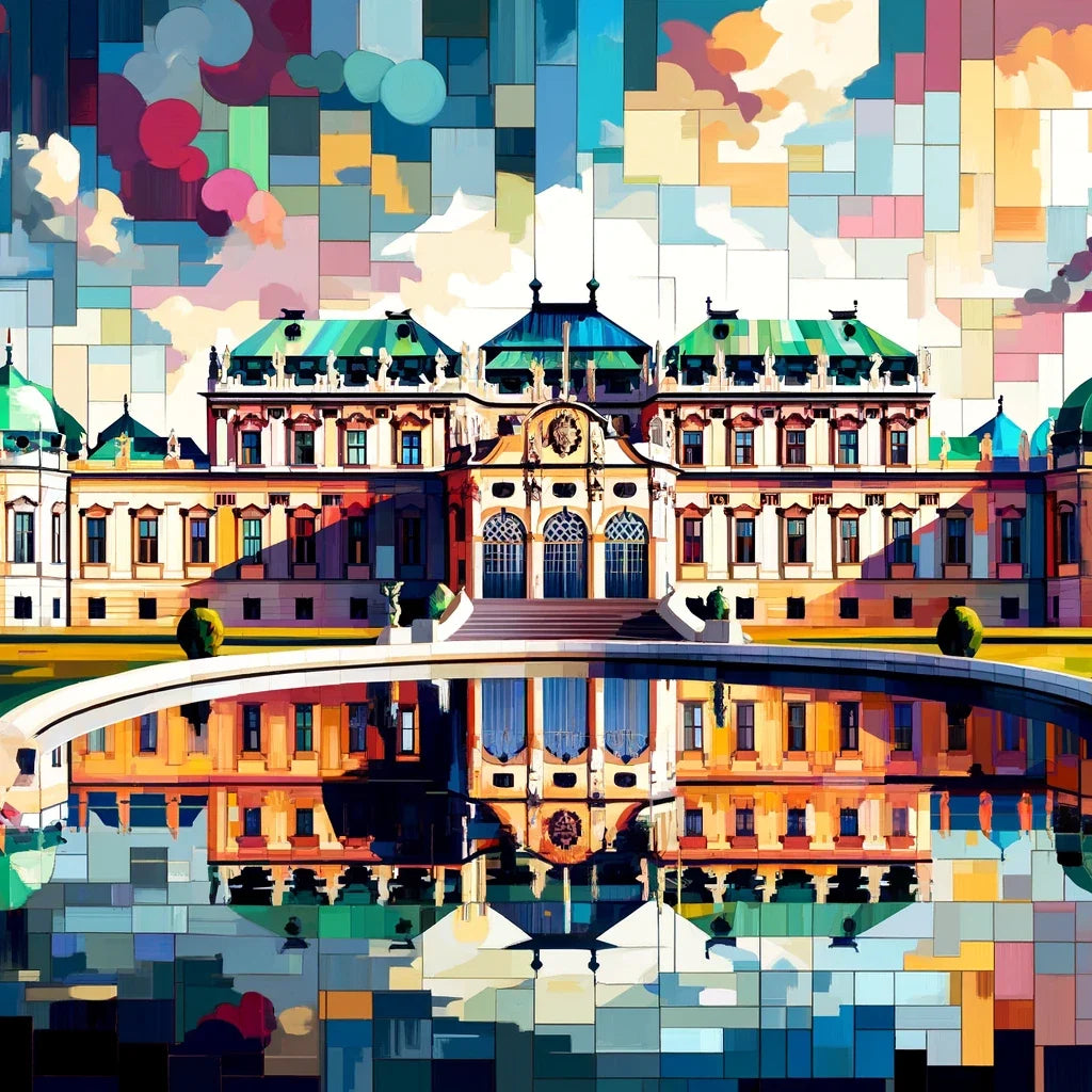 Vienna Cubist Belvedere Colors Canvas
