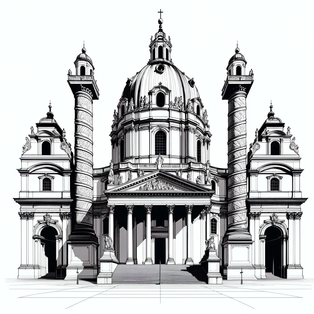 Vienna Karlskirche Essence Canvas