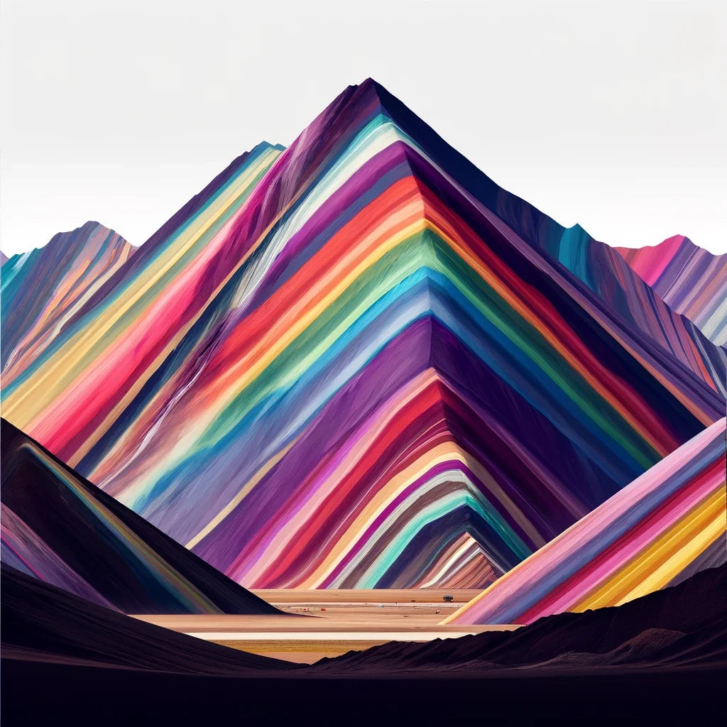 Vinicunca Minimalist Spectrum Canvas