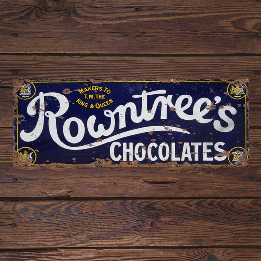 Vintage Effect Rowntrees Chocolates Metal Advertising Sign