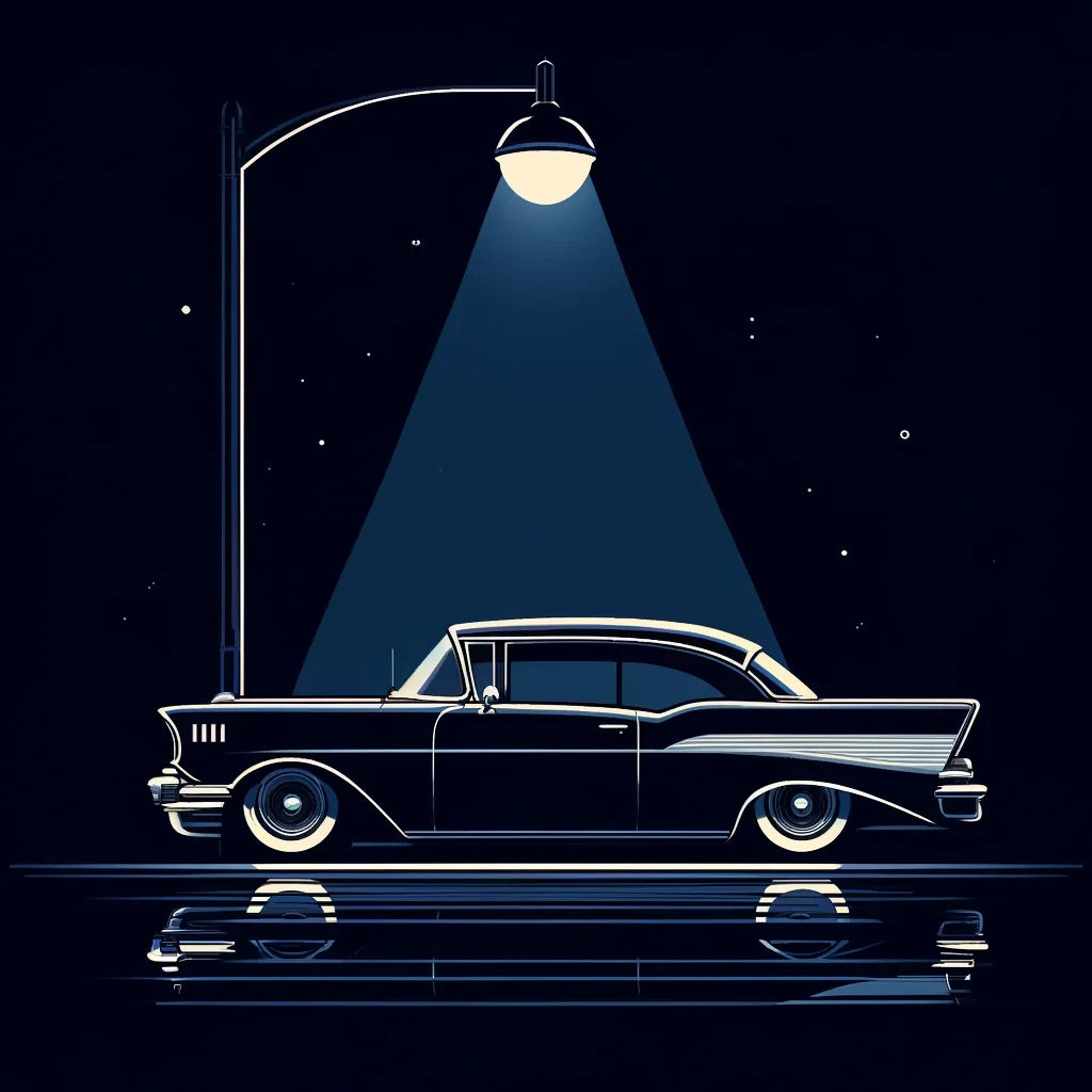 Vintage Car in Dark Tones Canvas