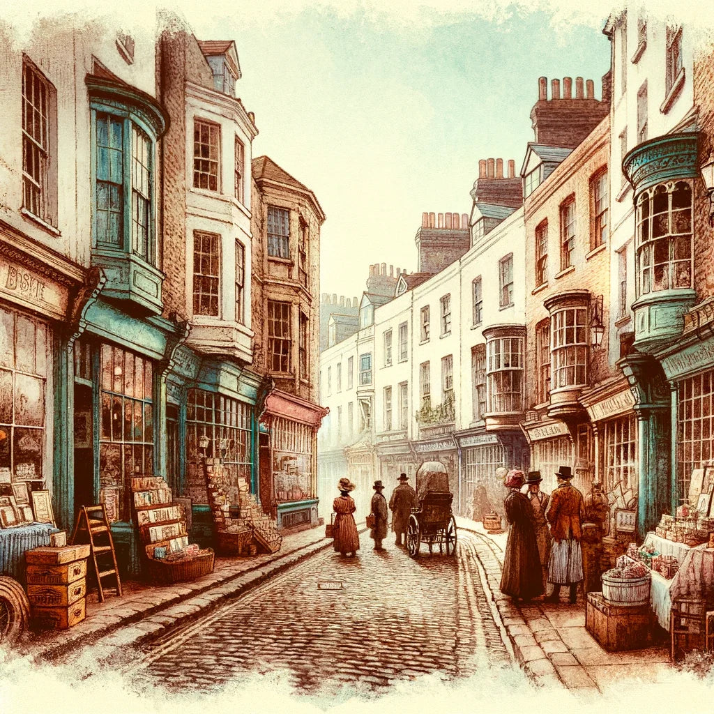 Vintage Lanes of Brighton Cotton Cushion