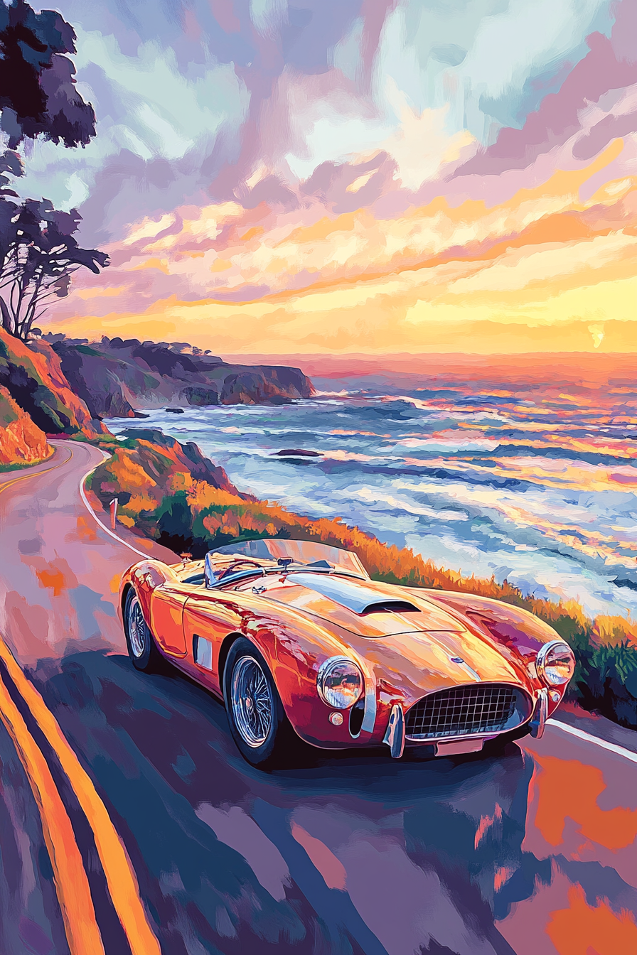 Vintage Sports Car Canvas