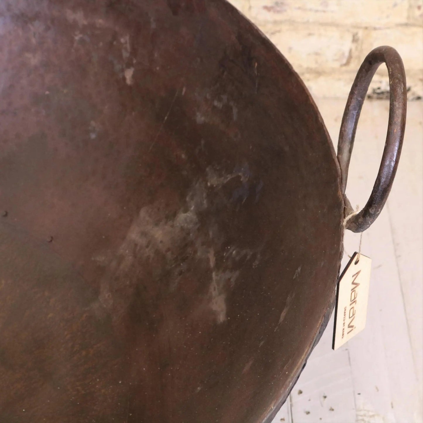 Vintage Giant Kadai Fire Bowl with Stand Garden Fire Pit