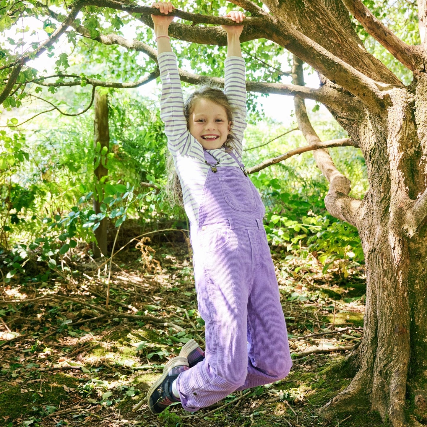 Violet Chunky Cord Dungarees