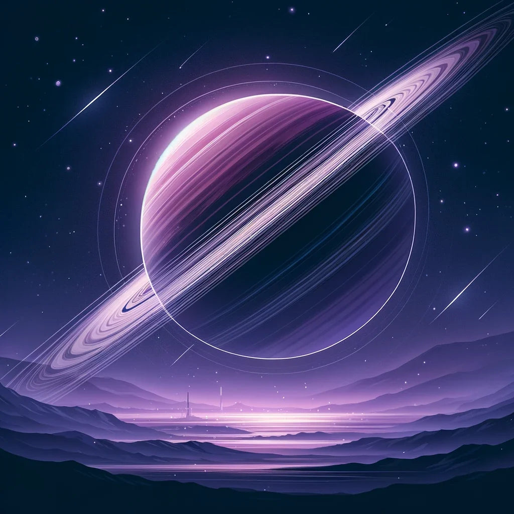 Violet Ring Planet Canvas