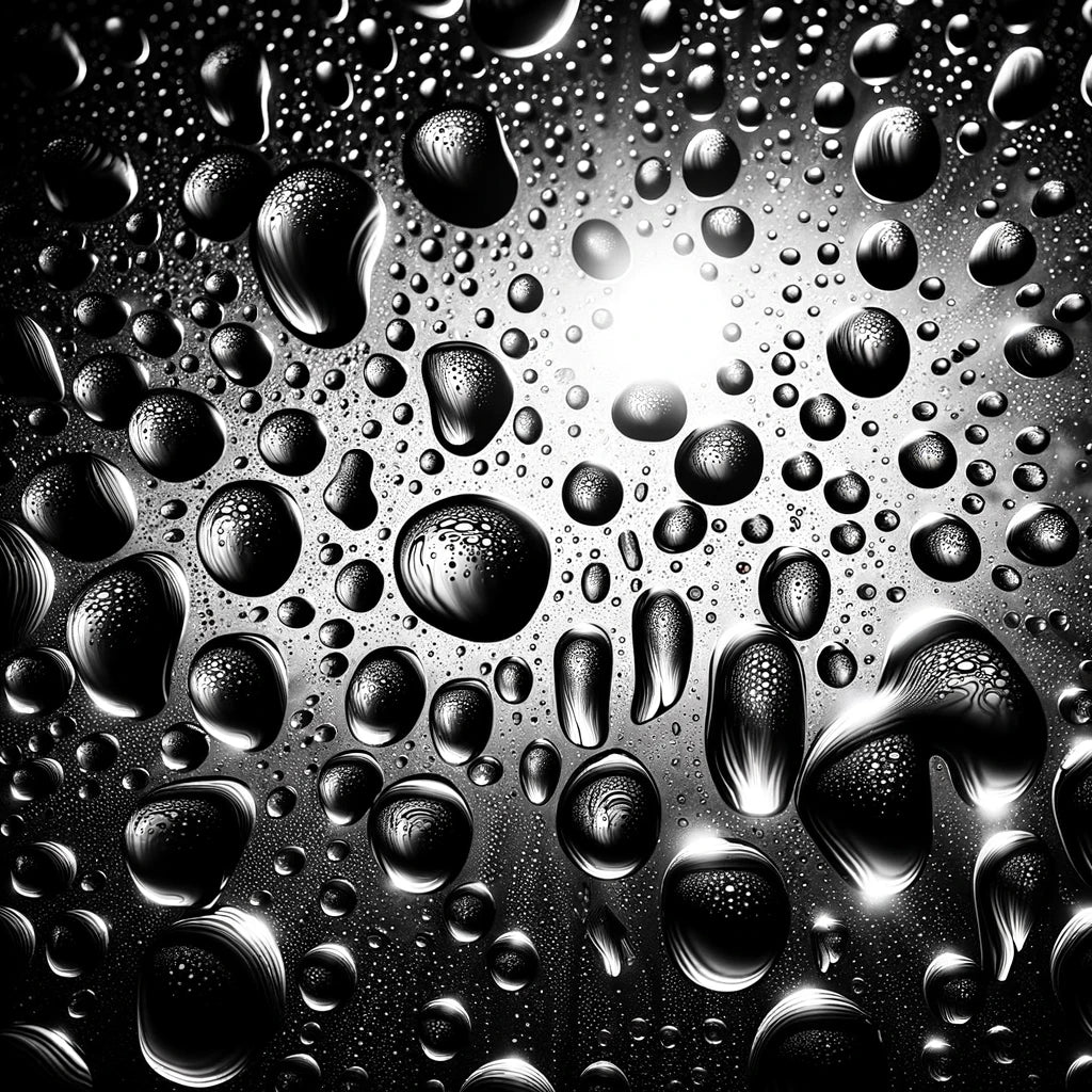 Vivid Raindrops: Glass Reflection Cotton Cushion