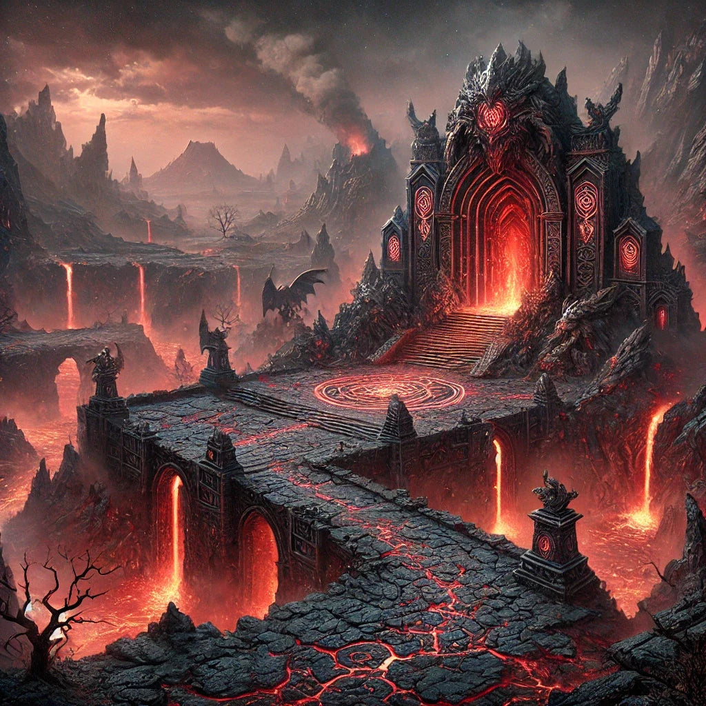 Volcanic Dragon Lair Canvas