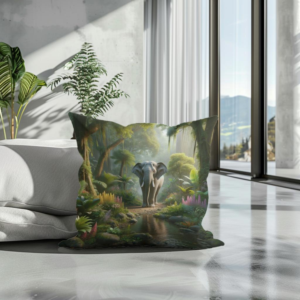 Serenity Jungle Cotton Cushion