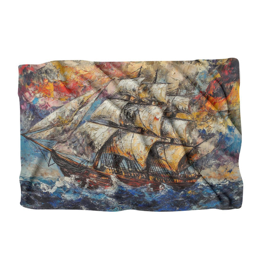 Sailing Ship Tempest Blanket