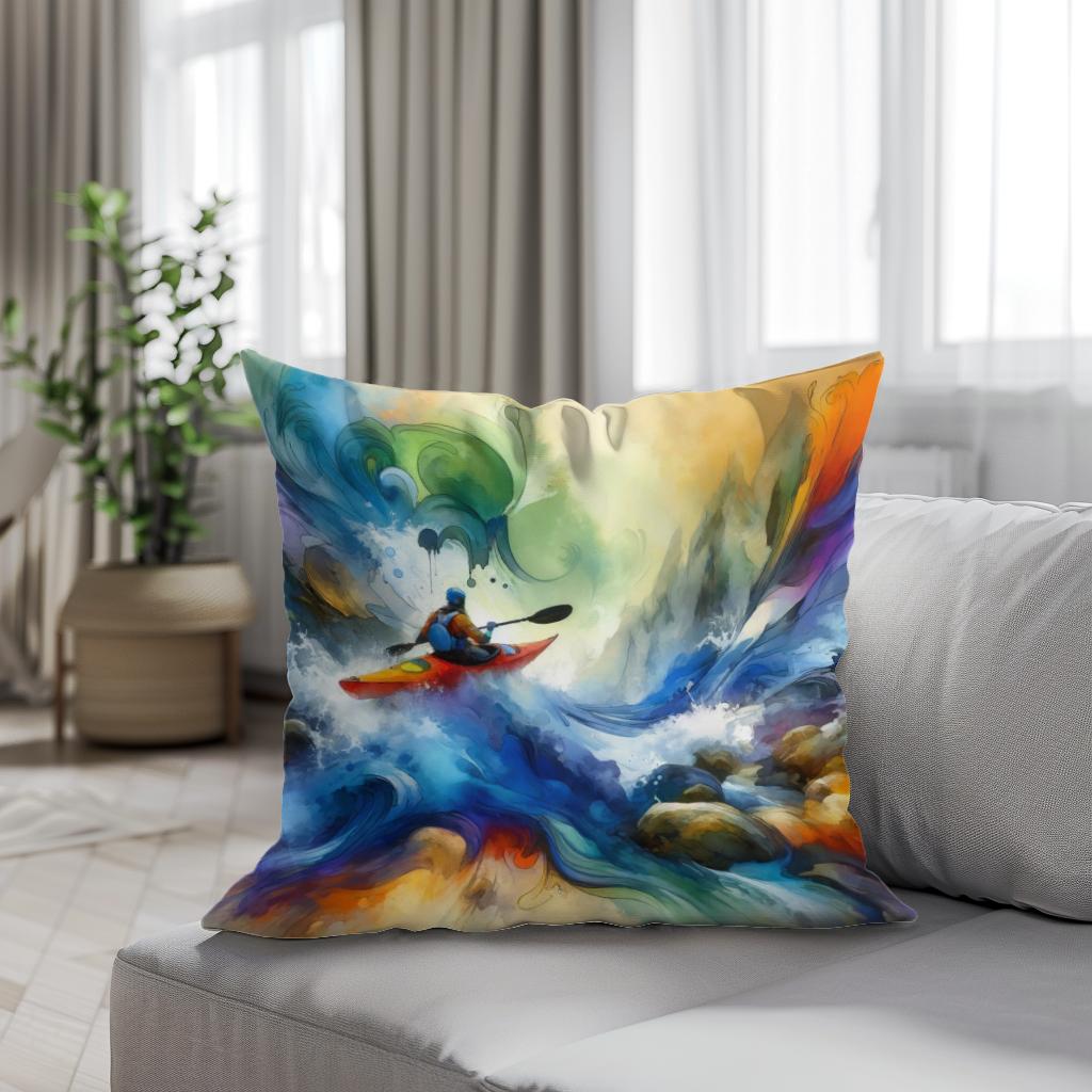 Rapids Rhapsody Cotton Cushion