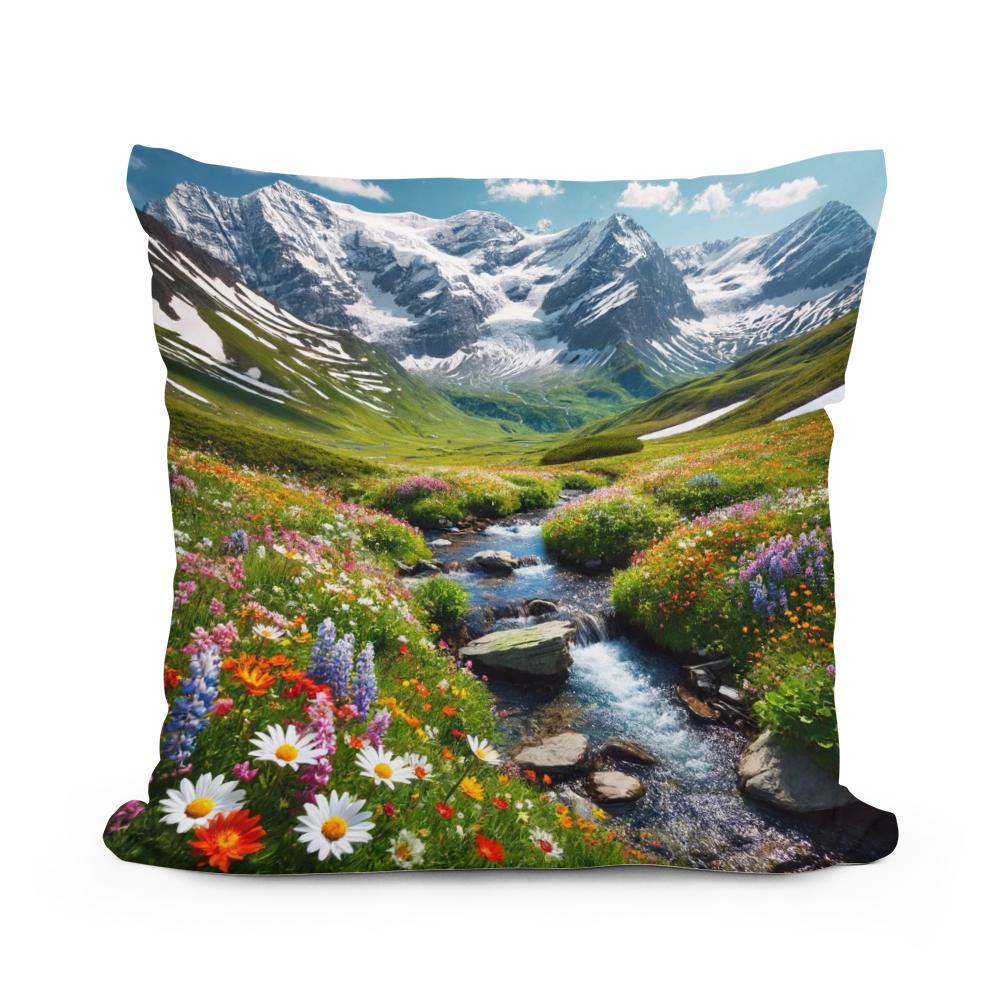Alpine Bloom Cotton Cushion