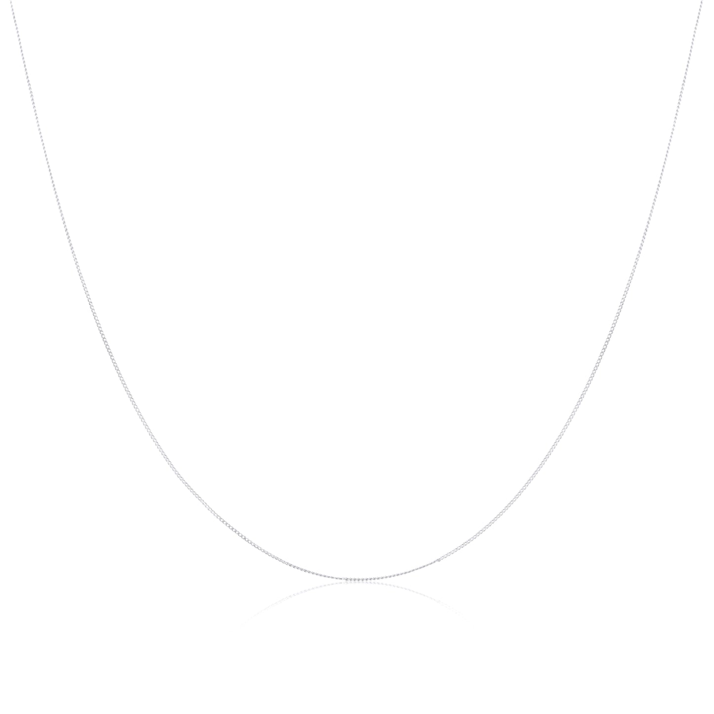 9ct White Gold Diamond Curb Cut Chain