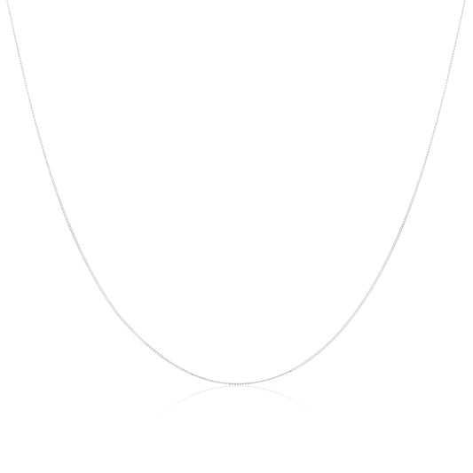 9ct White Gold Diamond Curb Cut Chain