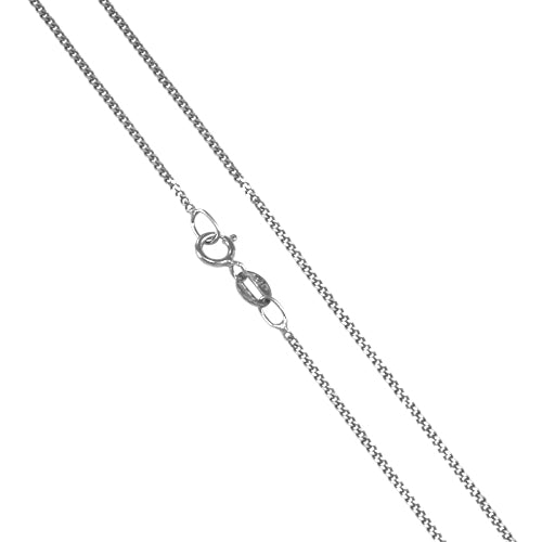 9ct White Gold Diamond Cut Curb Chain