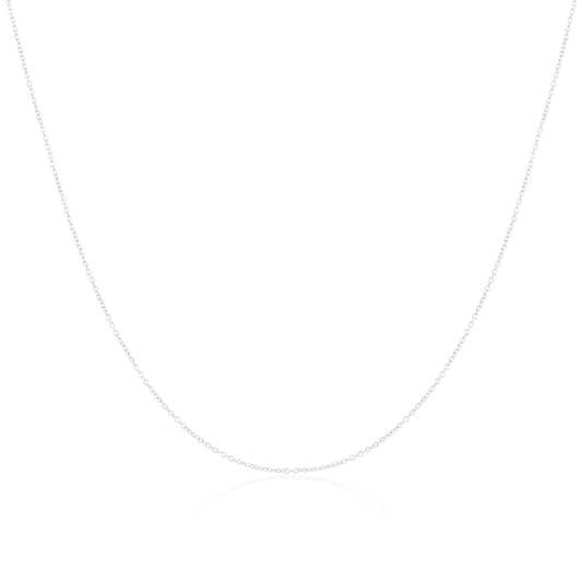 9ct White Gold Trace Chain