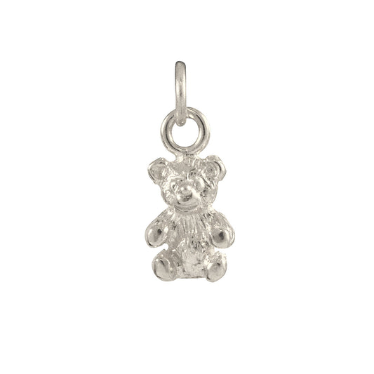 9ct White Gold Teddy Bear Charm