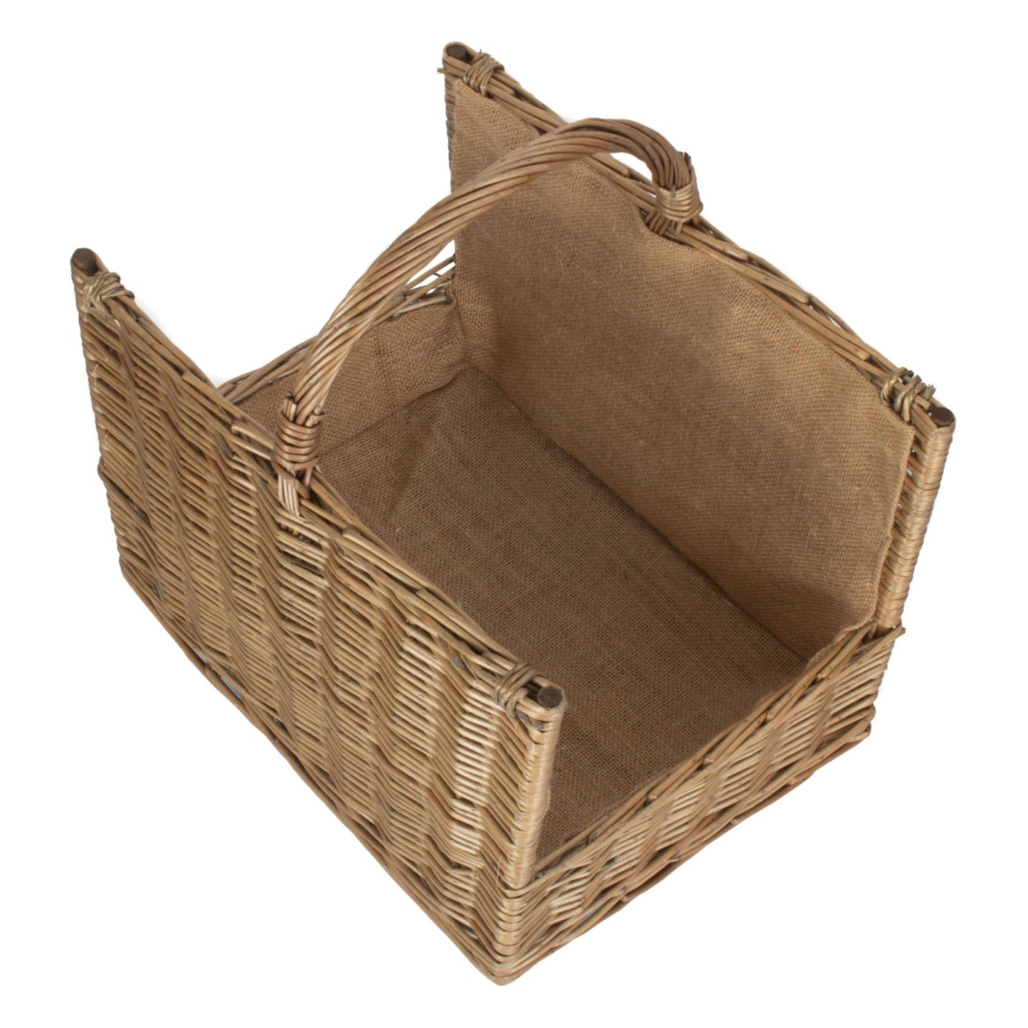 Antique Wash Open Ended Log Basket