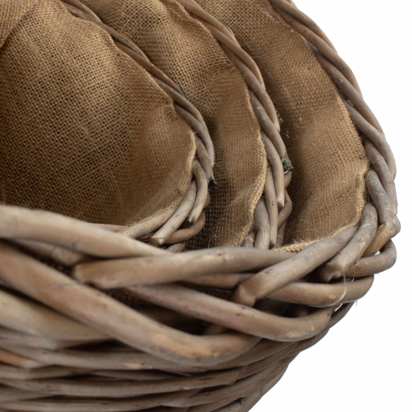 Set 3 Oval Log Baskets