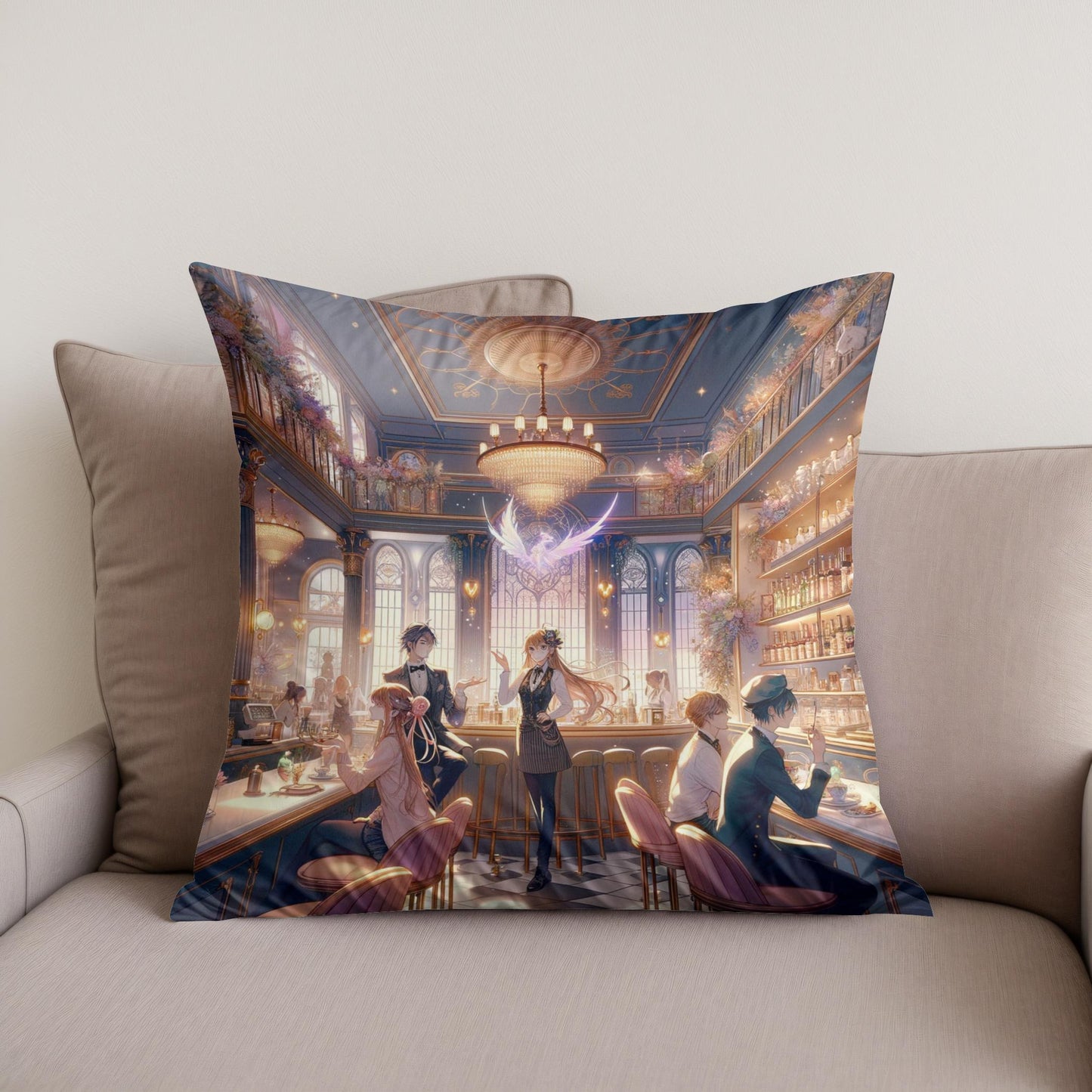 Enchanted Urban Elegance Cotton Cushion