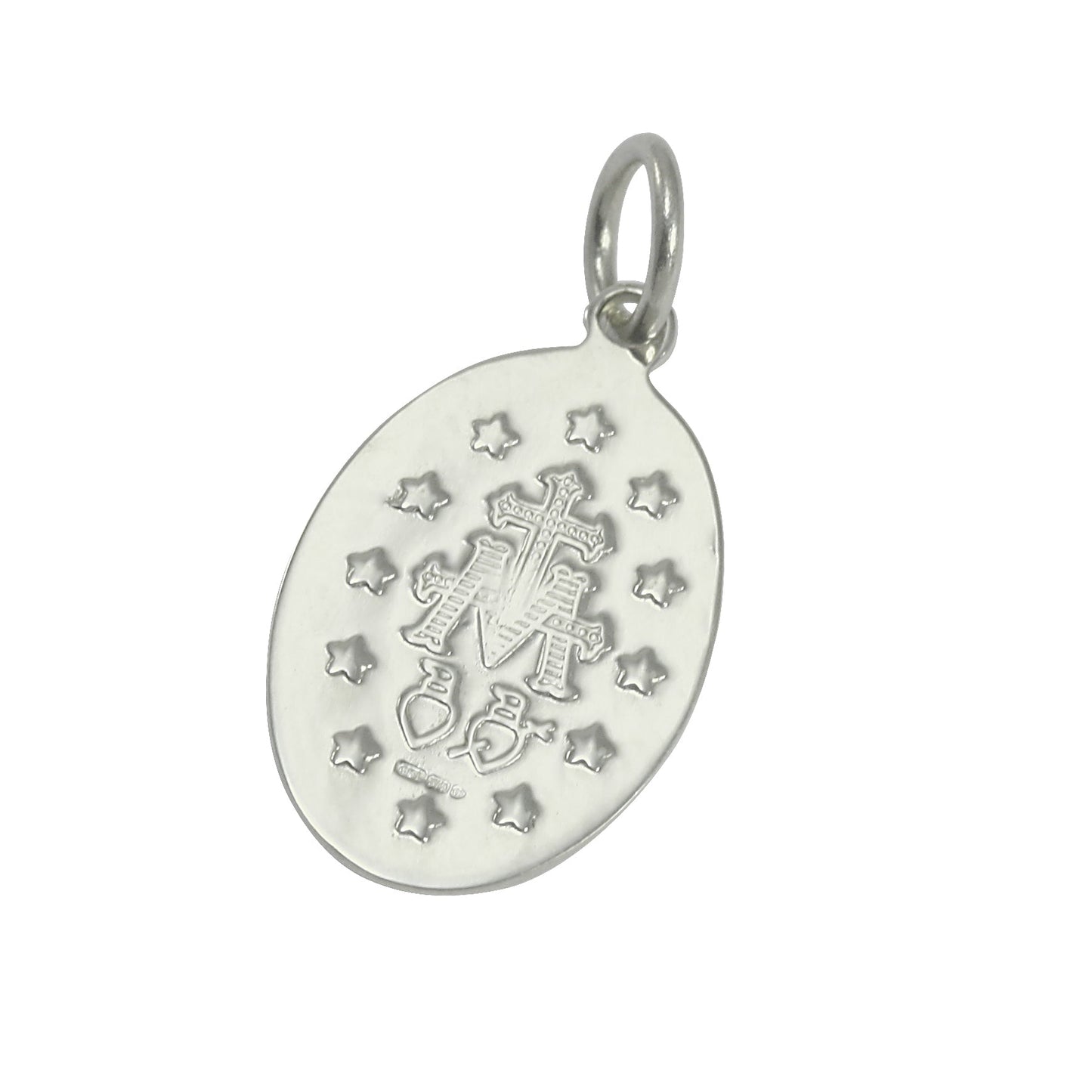 9ct White Gold Miraculous Medal