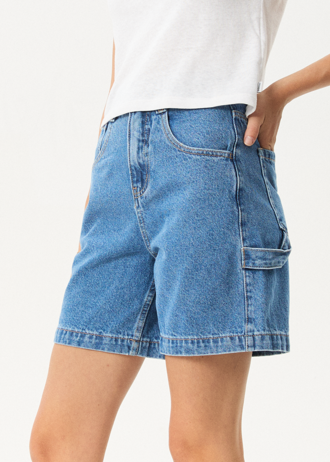 Afends Emilie- Denim Workwear Short