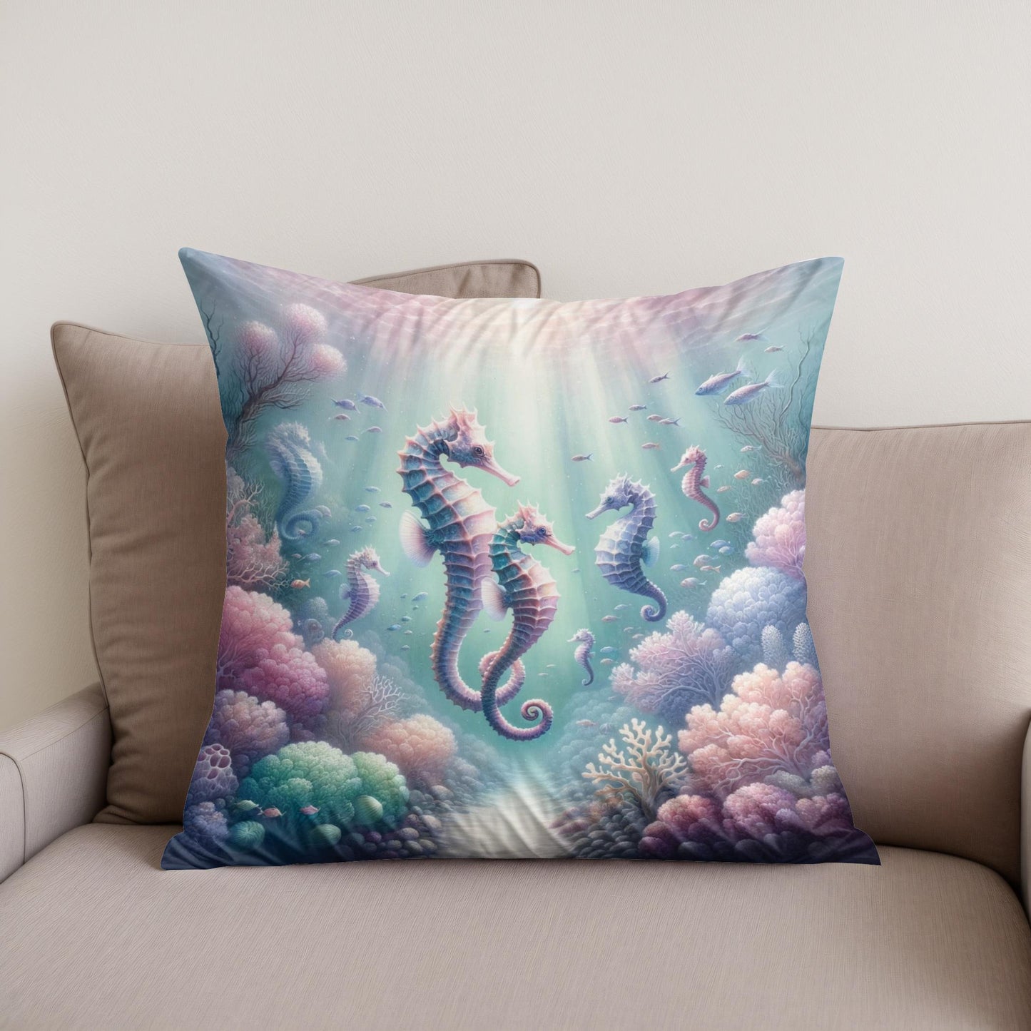 Seahorse Reef Cotton Cushion