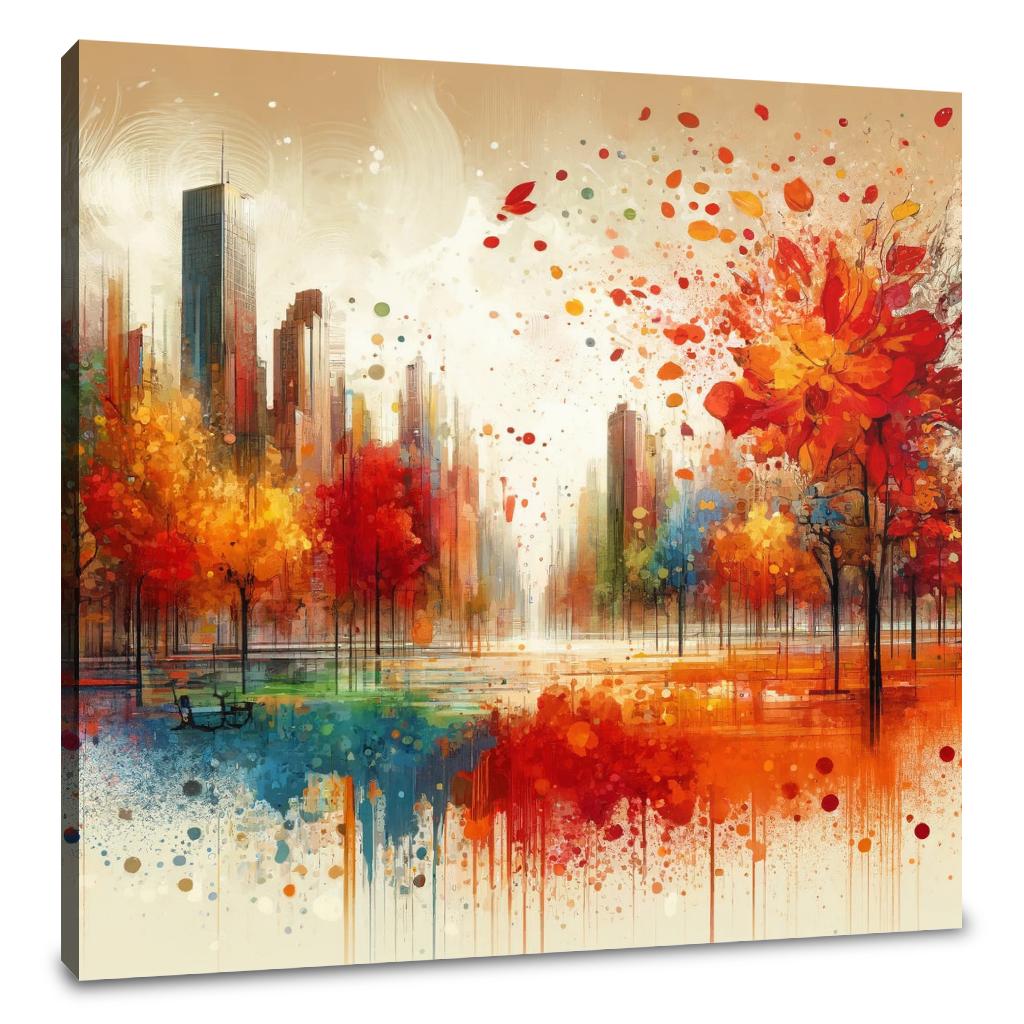 Autumn Park Harmony Canvas