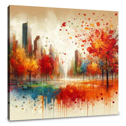 Autumn Park Harmony Canvas