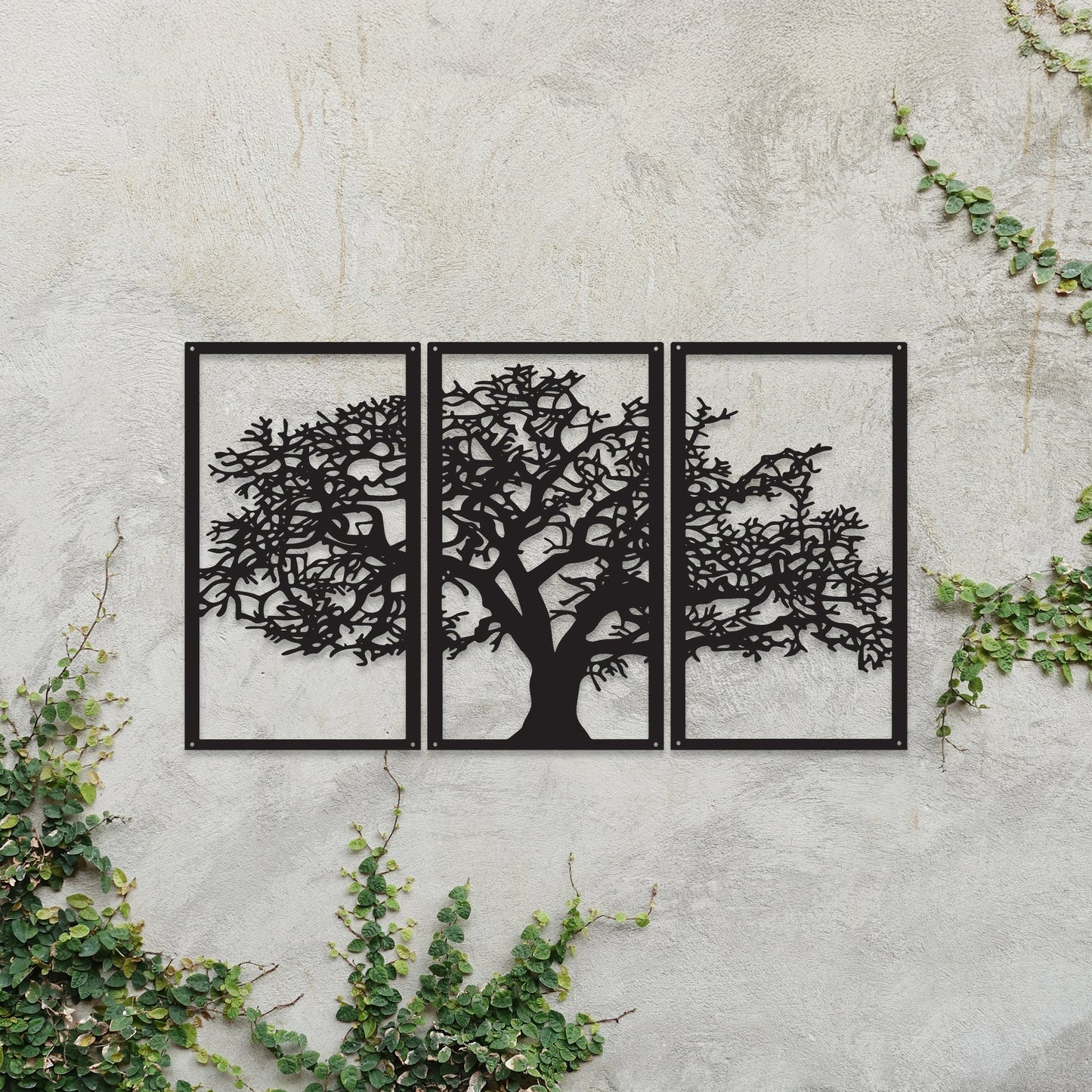 SunCatcher Wall Art Set of Three Panels Tree