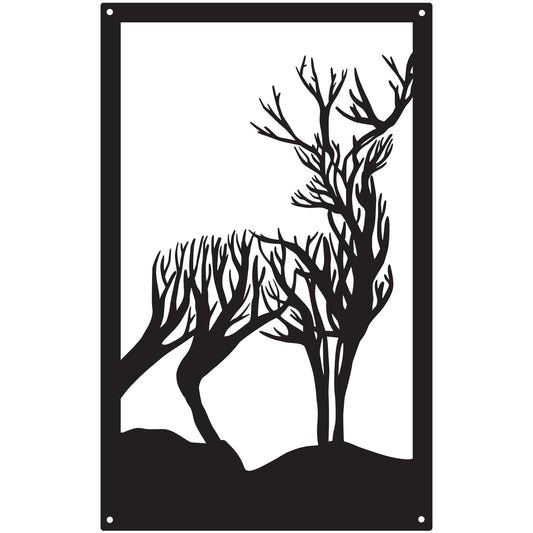 Turning Stag, SunCatcher Wall Art Highland Stag Design