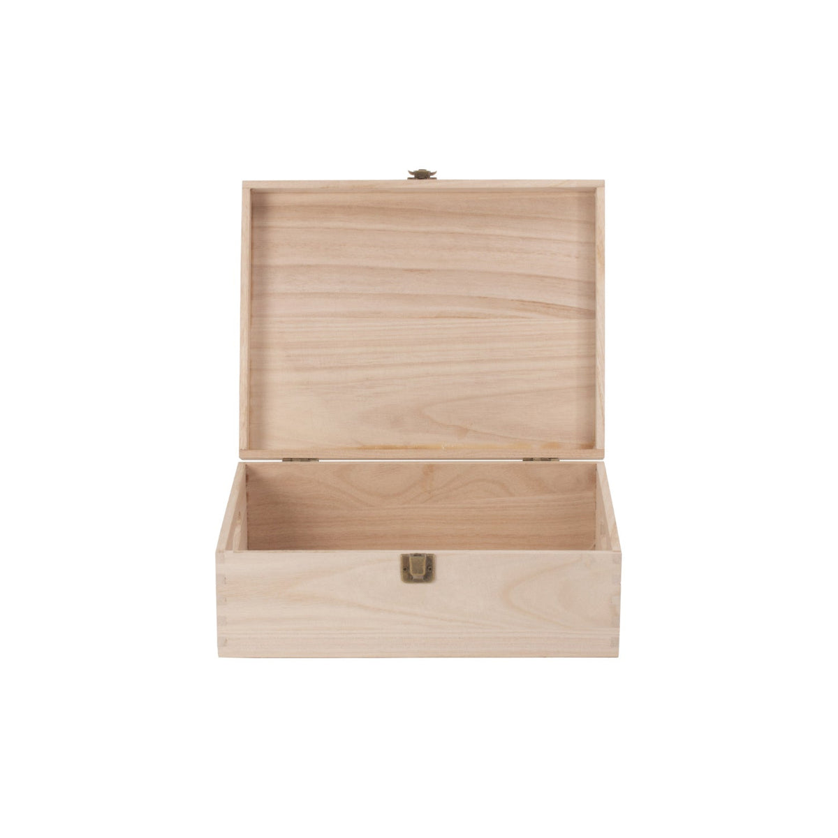 12 Inch Unvarnished Wooden Keepsake Box
