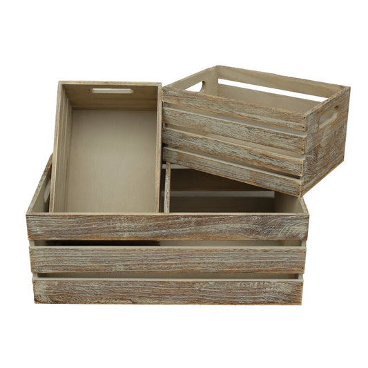 Oak Effect Crate Set 3