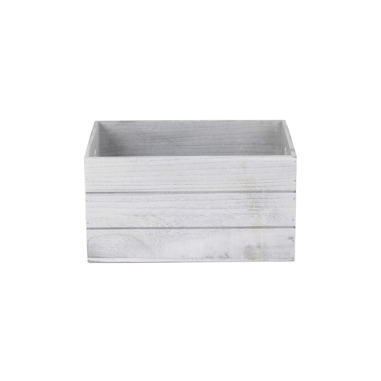 Large Vintage White Wash Heart Cut-Out Crate