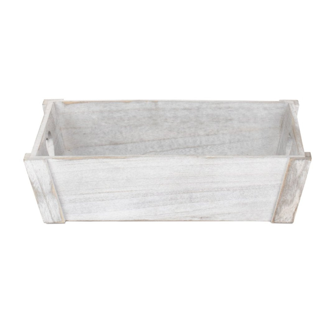 Large Vintage White Wash Heart Cut-Out Tray