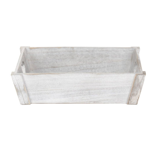 Large Vintage White Wash Heart Cut-Out Tray