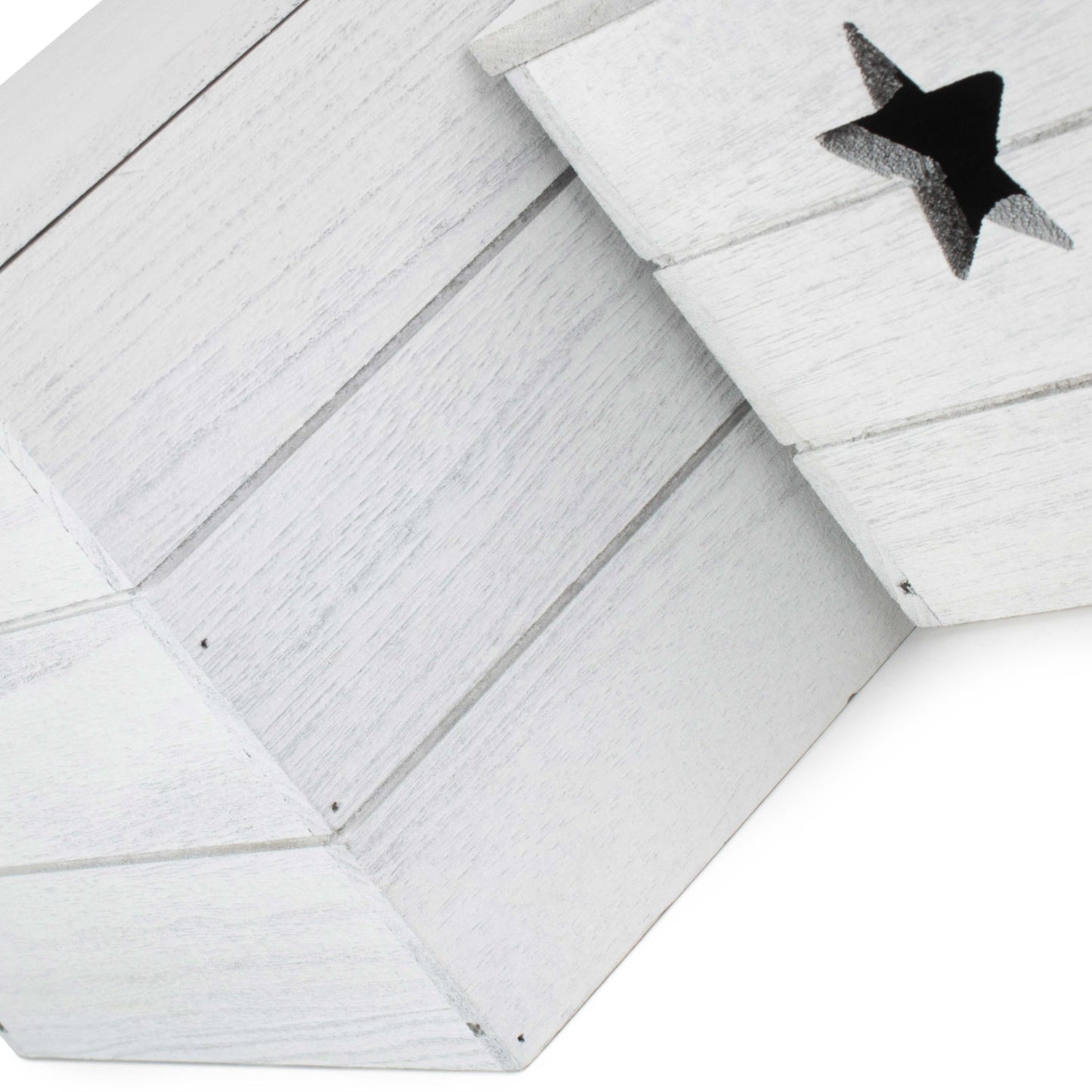 Vintage Star Cut Out Box with Lid Set 2