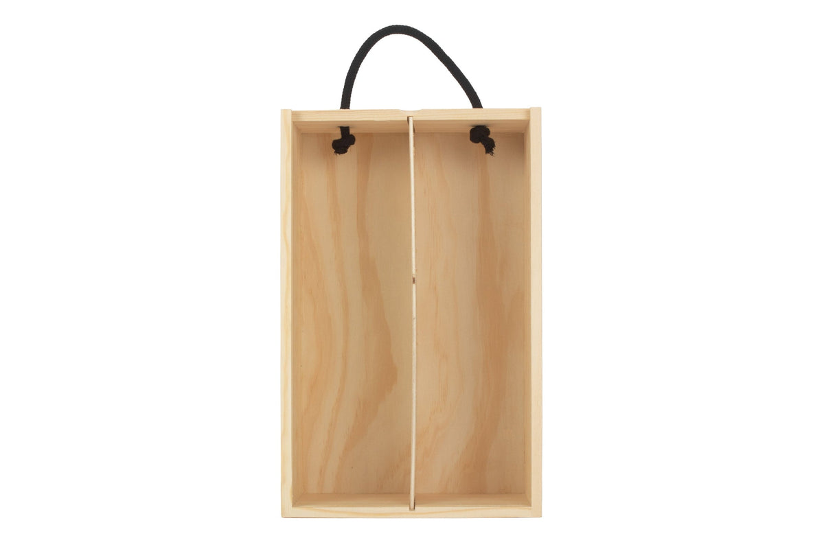 2 Bottle Box with Sliding Acrylic Lid
