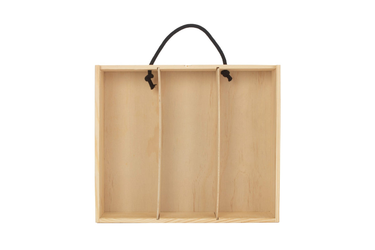 3 Bottle Box with Sliding Acrylic Lid