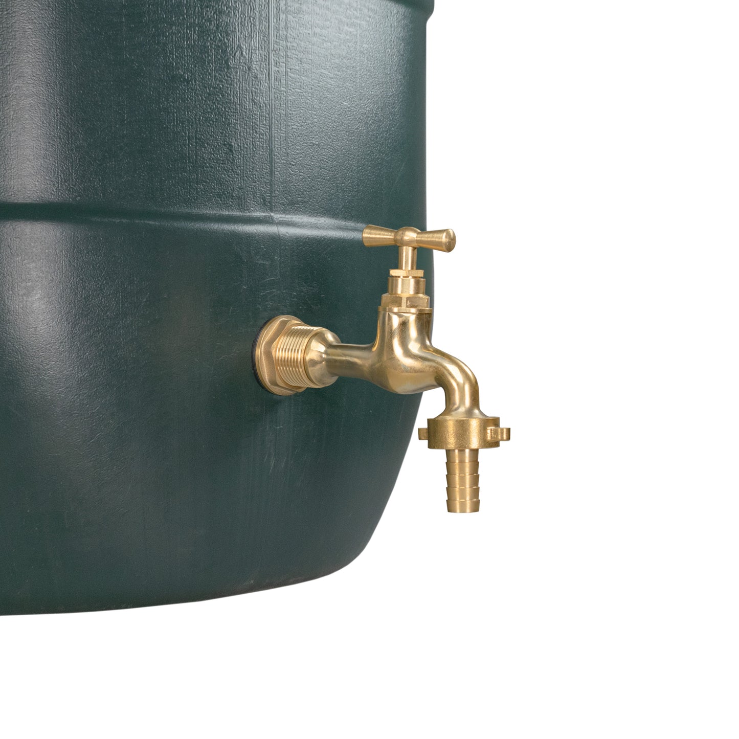 Water Butt Brass Kit 3/4" with 15mm Barbed Polished Brass Tap and Drill Bit