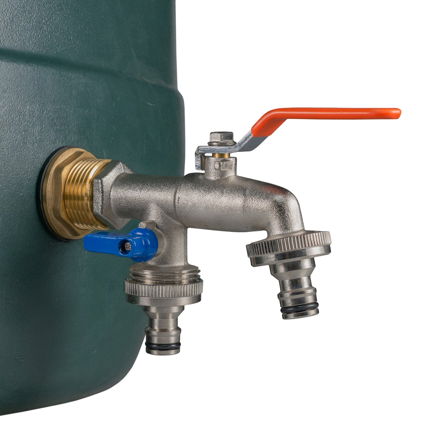 Water Butt Brass Kit 3/4" with Double Quick Connect Tap