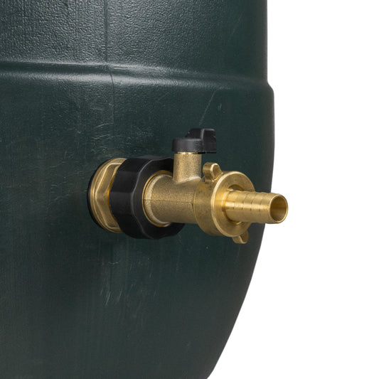 Water Butt Brass Kit 3/4" with Brass Valve + 13mm Barb