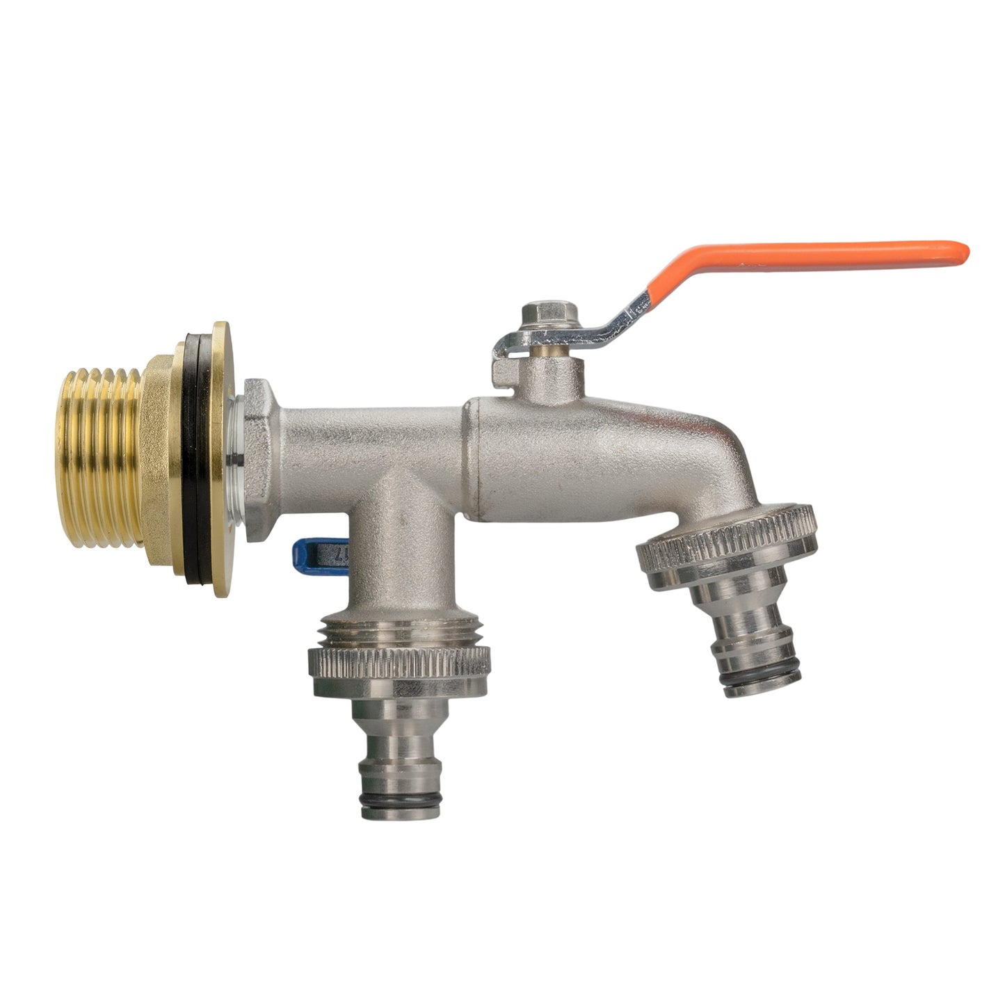 Water Butt Brass Kit 1" with Double Quick Connect Tap